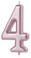 Świeczka cyfra rose gold 4