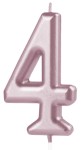 Świeczka cyfra rose gold 4