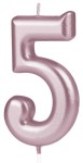 Świeczka cyfra rose gold 5