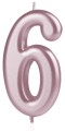 Świeczka cyfra rose gold 6
