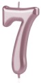 Świeczka cyfra rose gold 7
