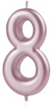 Świeczka cyfra rose gold 8