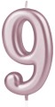 Świeczka cyfra rose gold 9