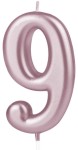Świeczka cyfra rose gold 9