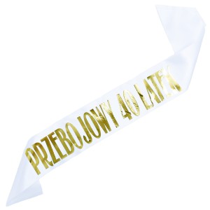Biała szarfa Przebojowy 40-latek
