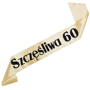 Złota szarfa Szczęśliwa 60