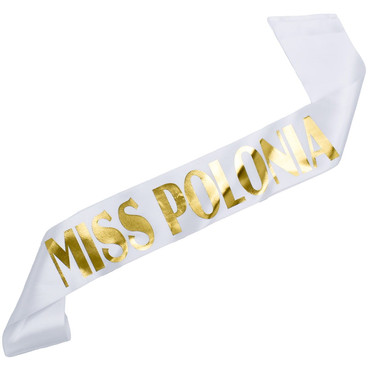 Biała szarfa Miss Polonia