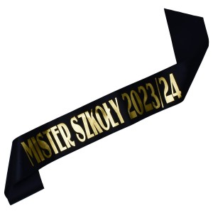 Czarna szarfa Mister Szkoły 2023/24