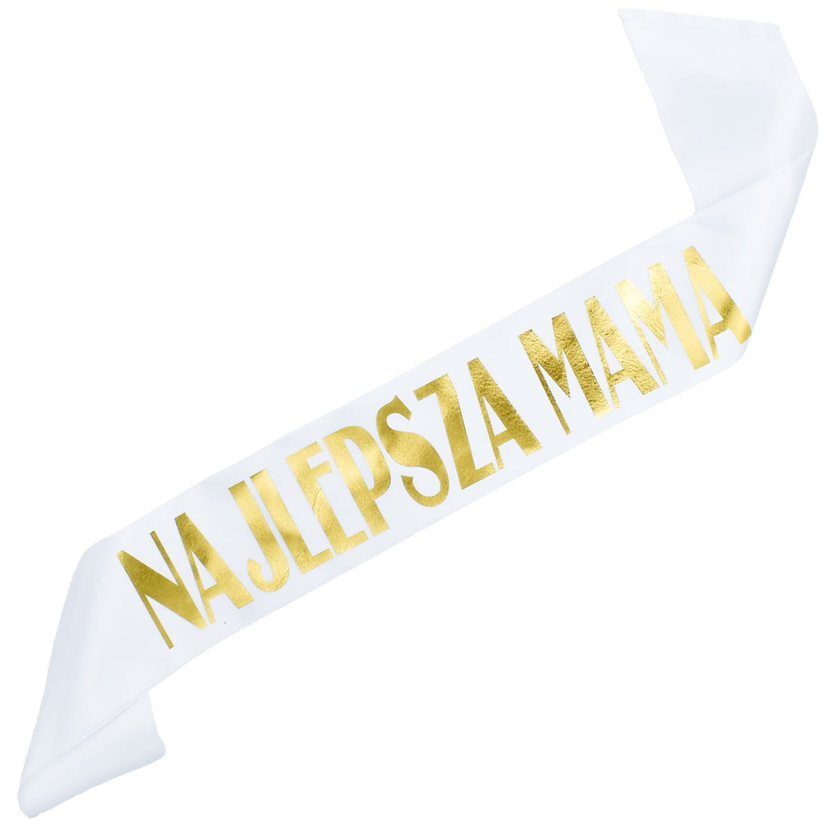 Biała szarfa Najlepsza Mama