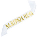 Biała szarfa Najlepsza Mama