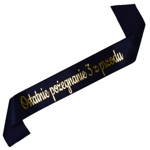 Czarna szarfa Ostatnie pożegnanie 3 z przodu