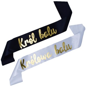 Zestaw szarf Król i Królowa Balu
