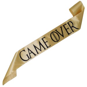 Złota szarfa GAME OVER