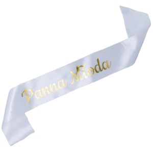 Biała szarfa Panna Młoda