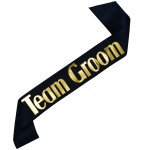 Czarna szarfa Team Groom
