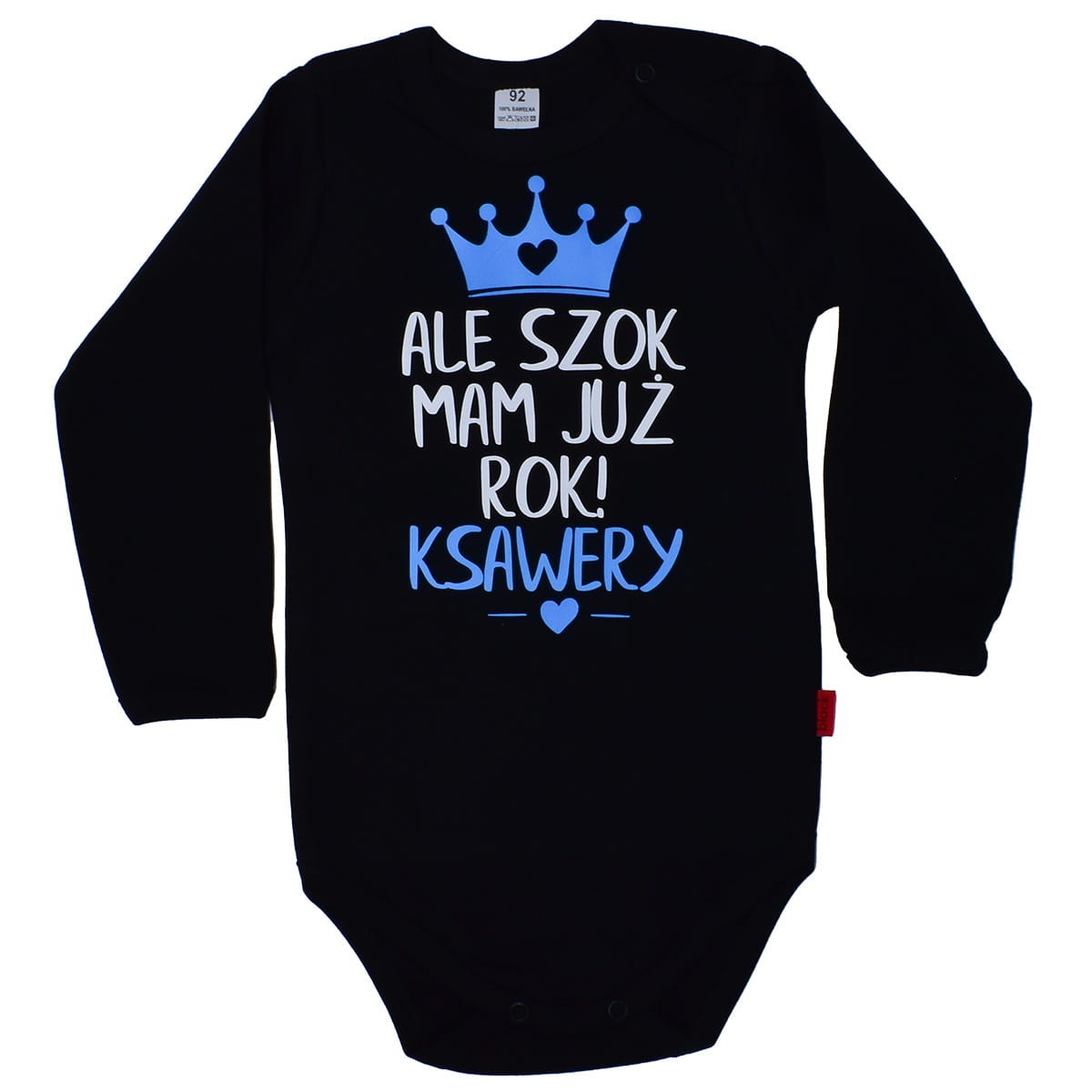 Ale szok mam już rok - body dla chłopca z koroną