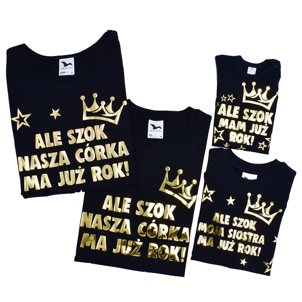 ALE SZOK rodzinny zestaw koszulek 2+2