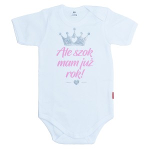 Ale Szok brokatowa korona - body dziecięce