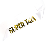 Biała szarfa Super Tata