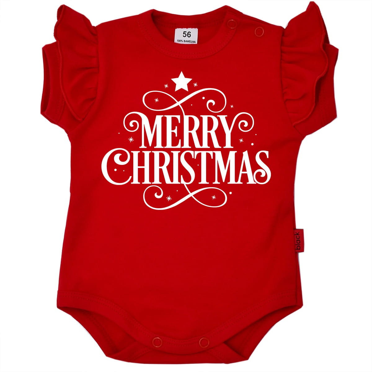 Merry Christmas - body z falbanką dla córki