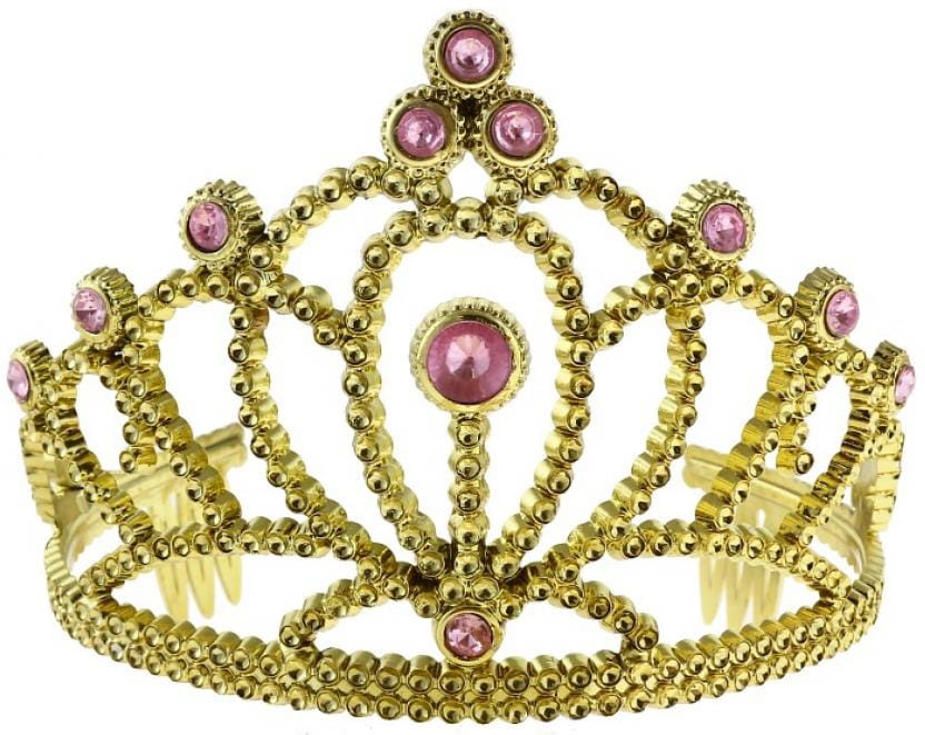 Diadem z różowymi perłami