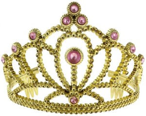 Diadem z różowymi perłami