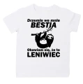 Leniwiec - Drzemie we mnie bestia biała koszulka