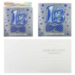 Zaproszenie Urodziny 18 (osiemnastka) - niebieskie