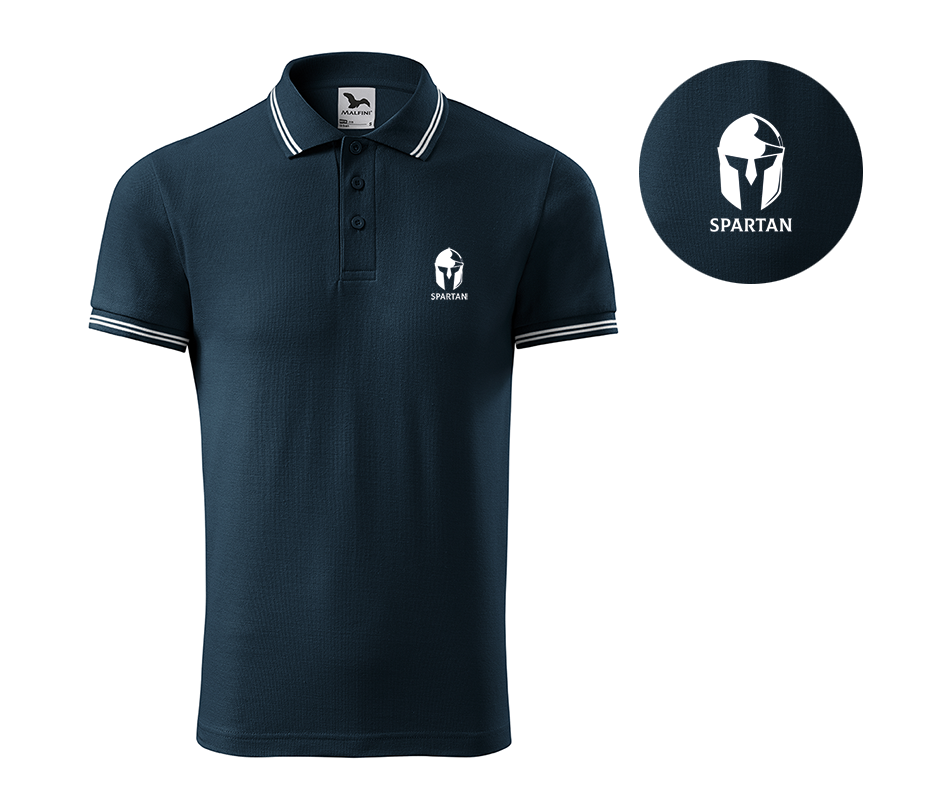 szara koszulka polo spartan