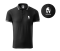 czarna koszulka polo spartan