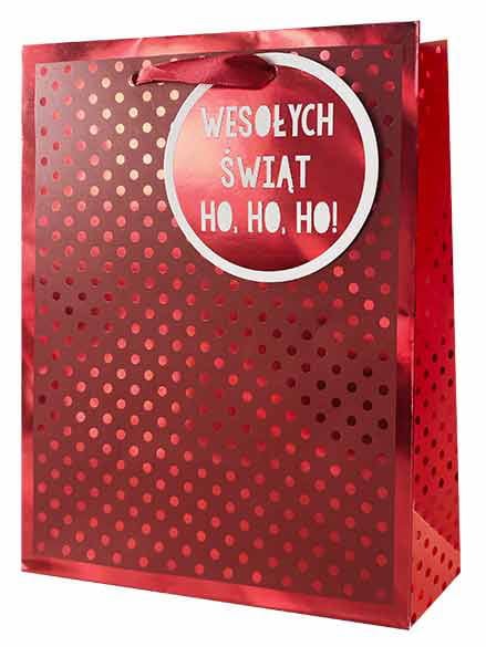 Świąteczna torba prezentowa - czerwona - XL
