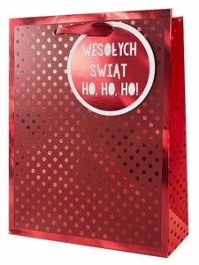 Świąteczna torba prezentowa - czerwona - XL