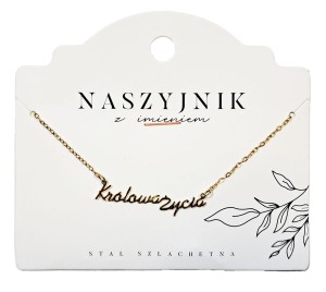 Naszyjnik z napisem Królowa Życia