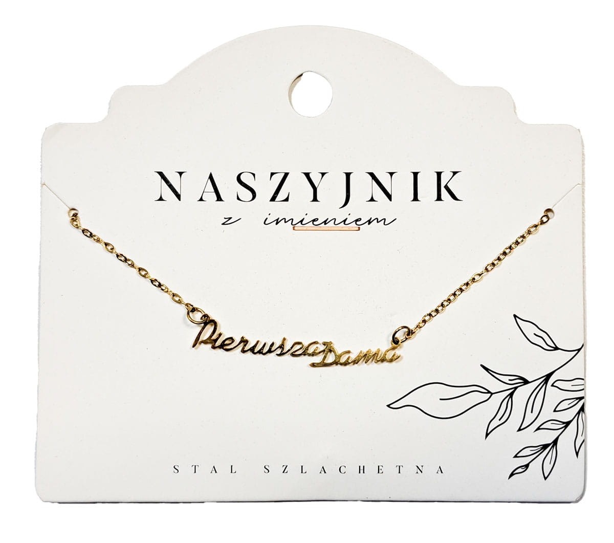Naszyjnik z napisem Pierwsza Dama