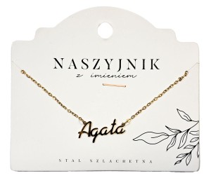 Naszyjnik z imieniem Agata