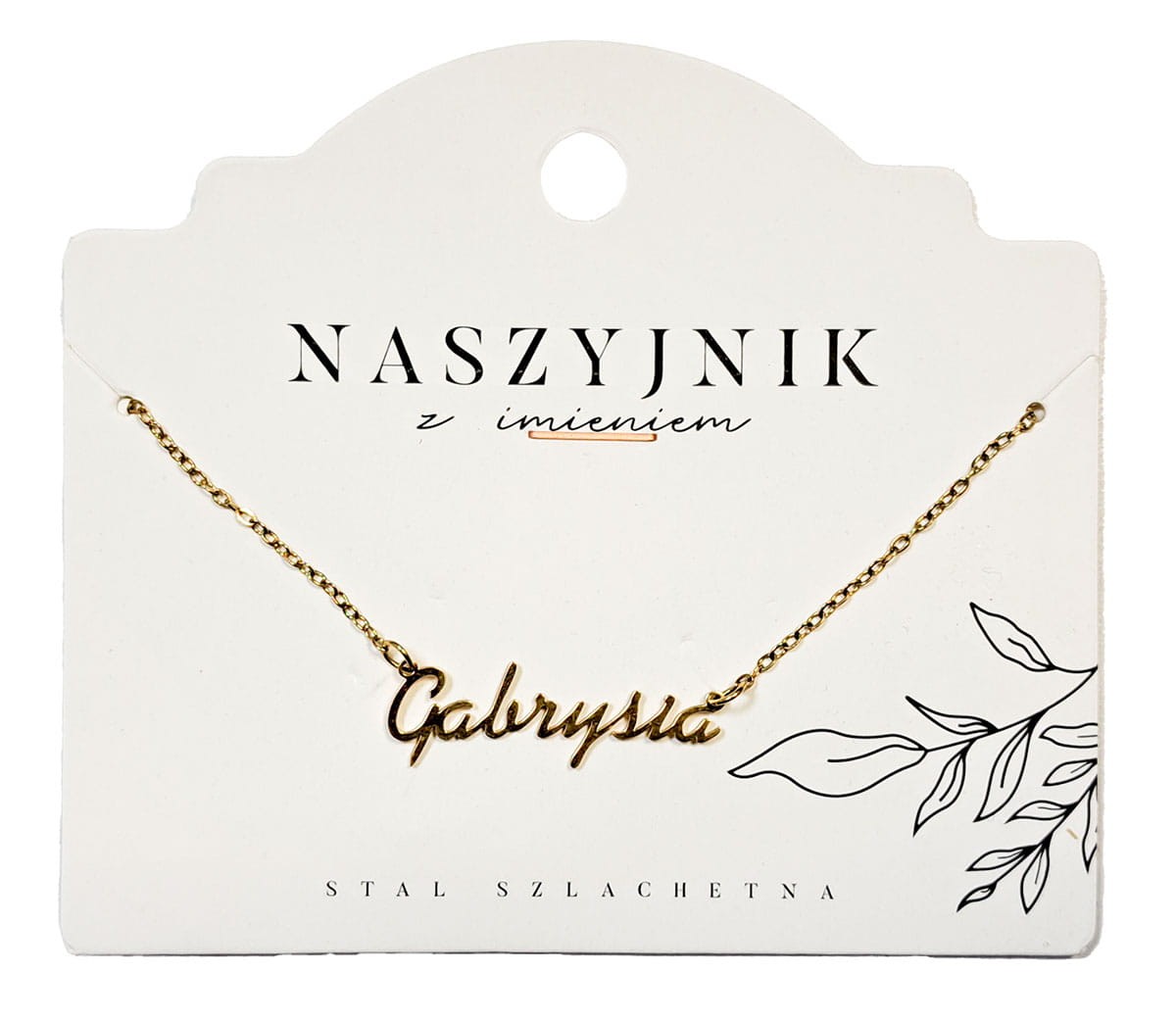 Naszyjnik z imieniem Gabrysia