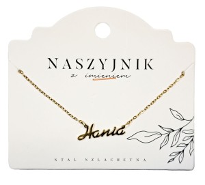 Naszyjnik z imieniem Hania