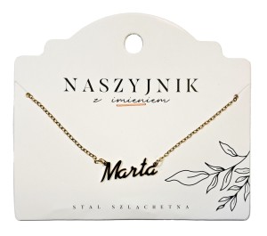 Naszyjnik z imieniem Marta