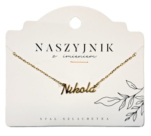 Naszyjnik z imieniem Nikola