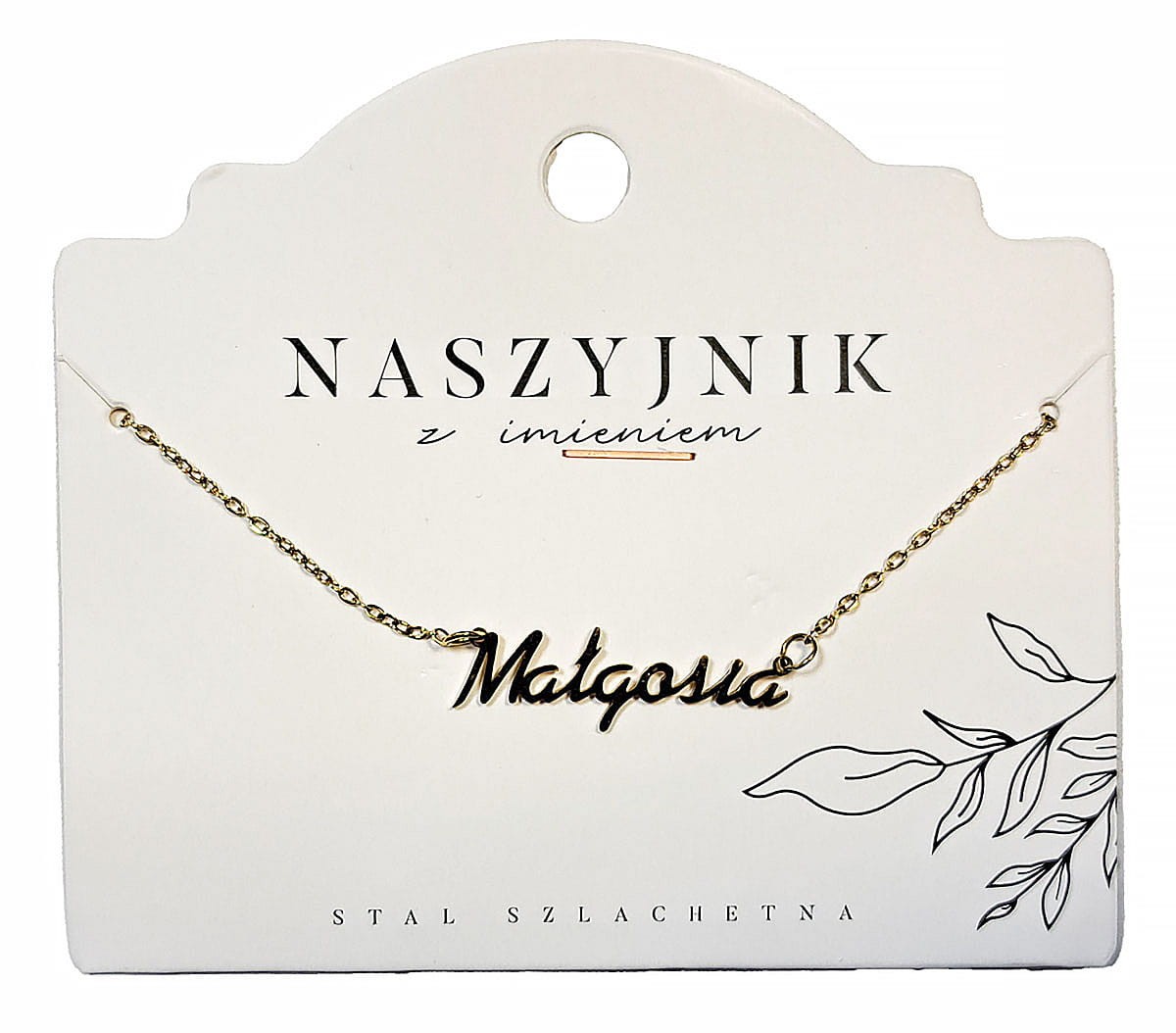 Naszyjnik z imieniem Małgosia