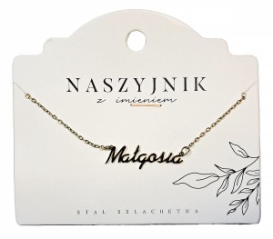Naszyjnik z imieniem Małgosia