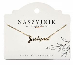 Naszyjnik z imieniem Justyna
