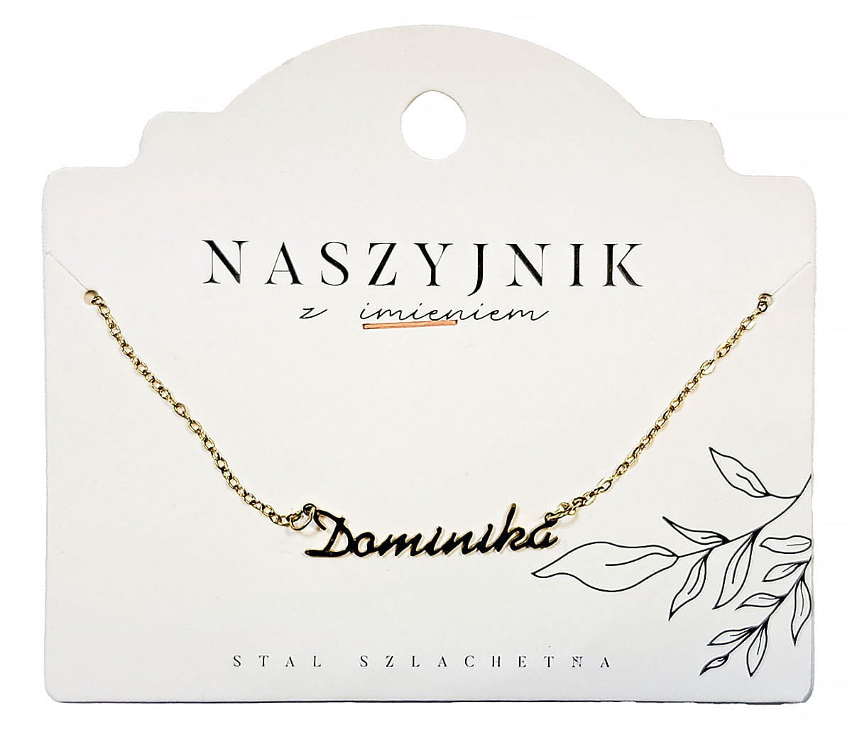 Naszyjnik z imieniem Dominika