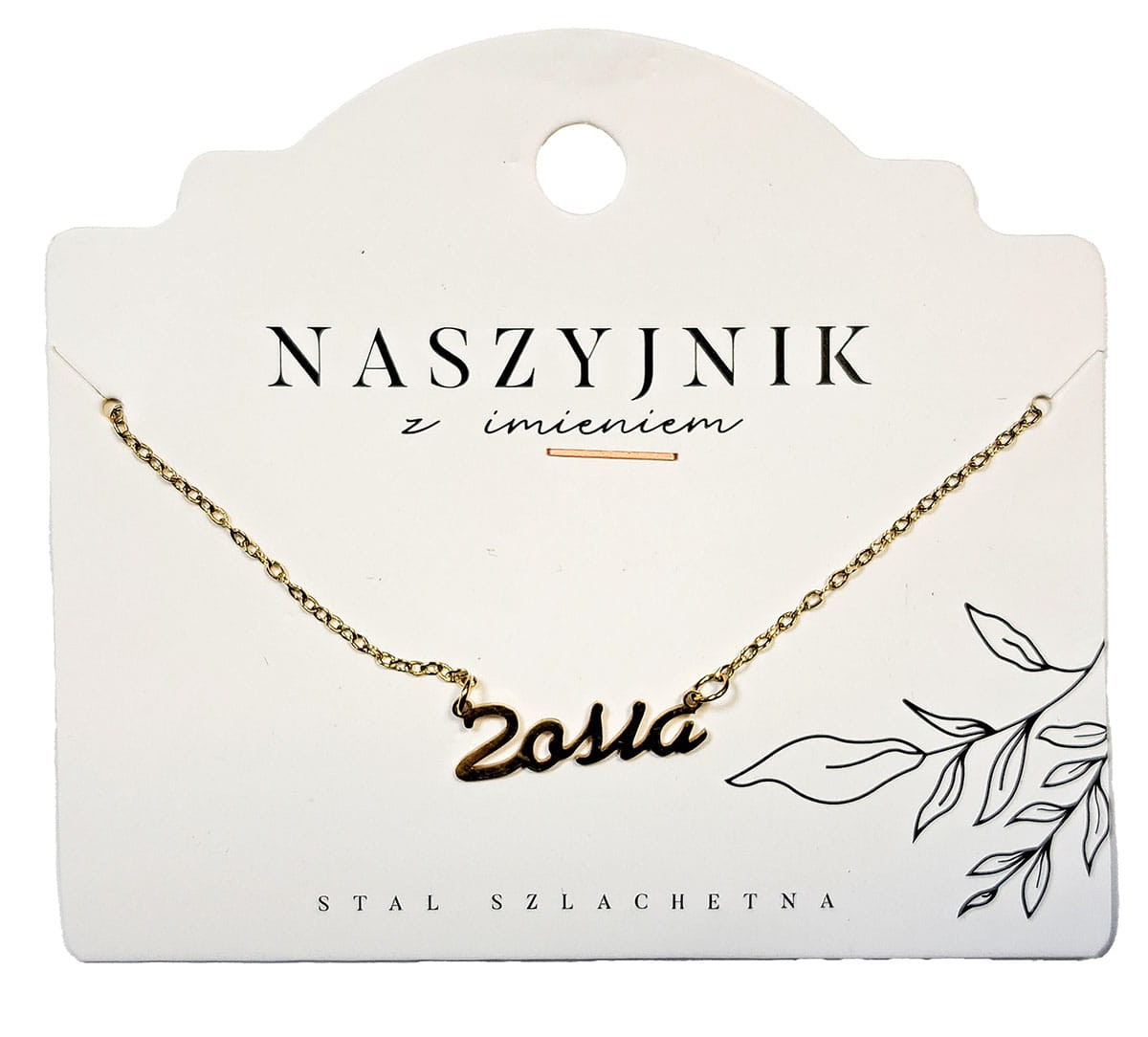 Naszyjnik z imieniem Zosia