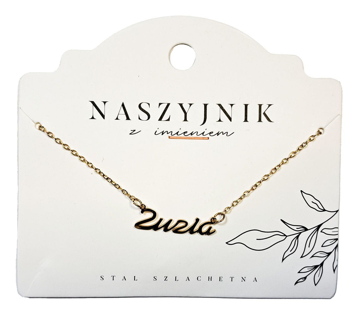 Naszyjnik z imieniem Zuzia