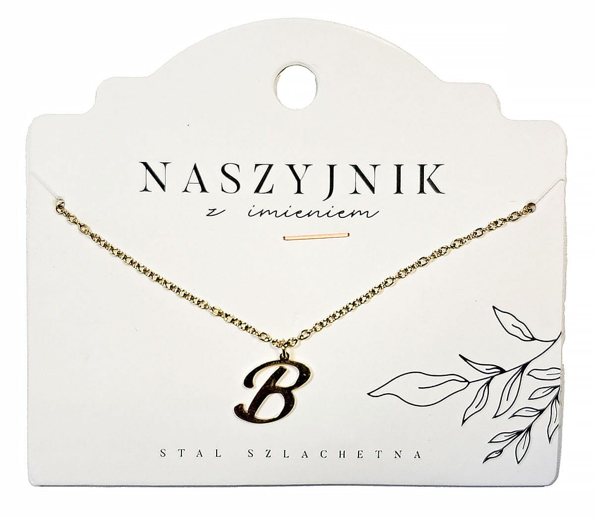 Naszyjnik z literą B
