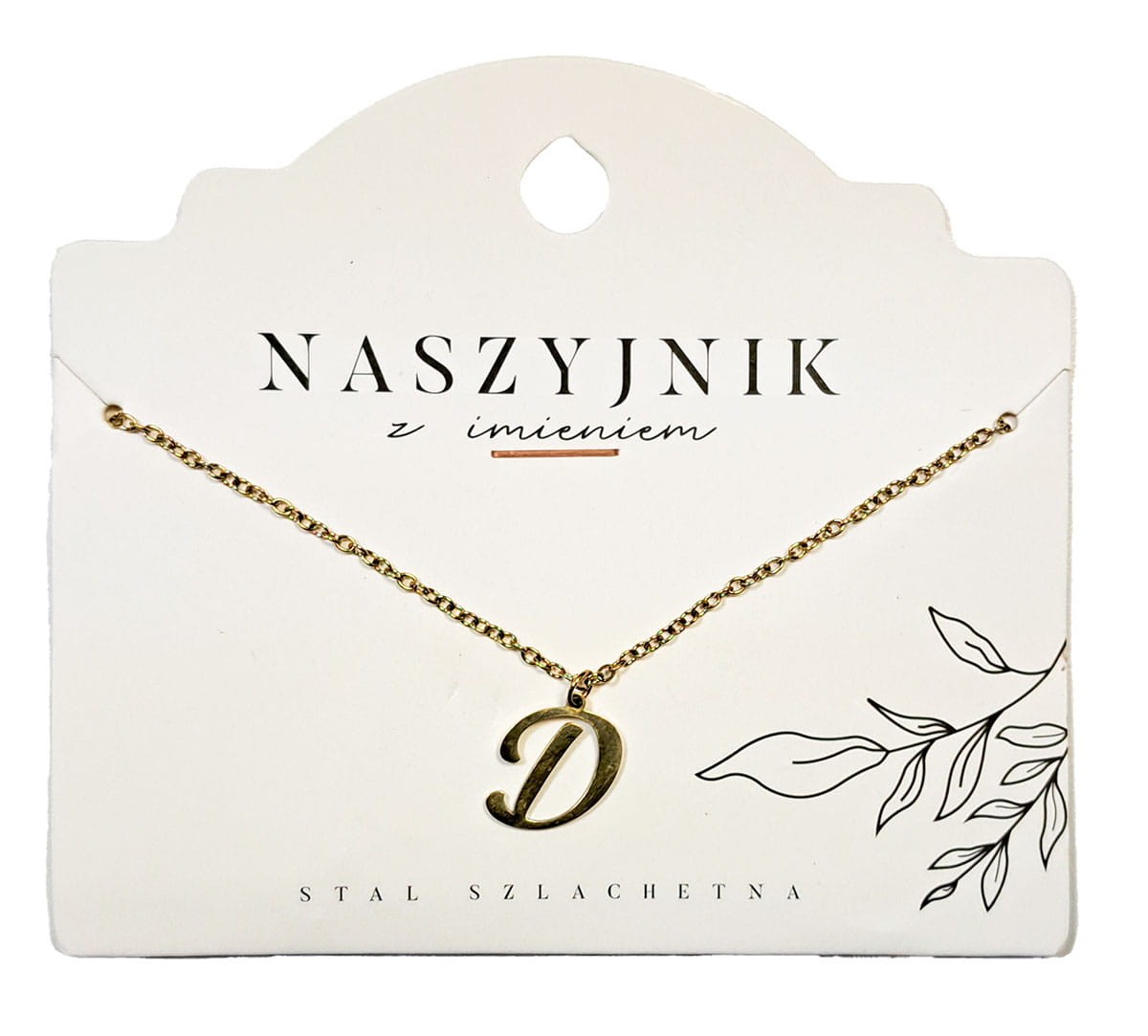 Naszyjnik z literą D
