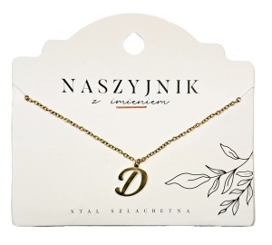 Naszyjnik z literą D