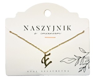 Naszyjnik z literą E