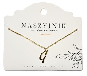 Naszyjnik z literą G
